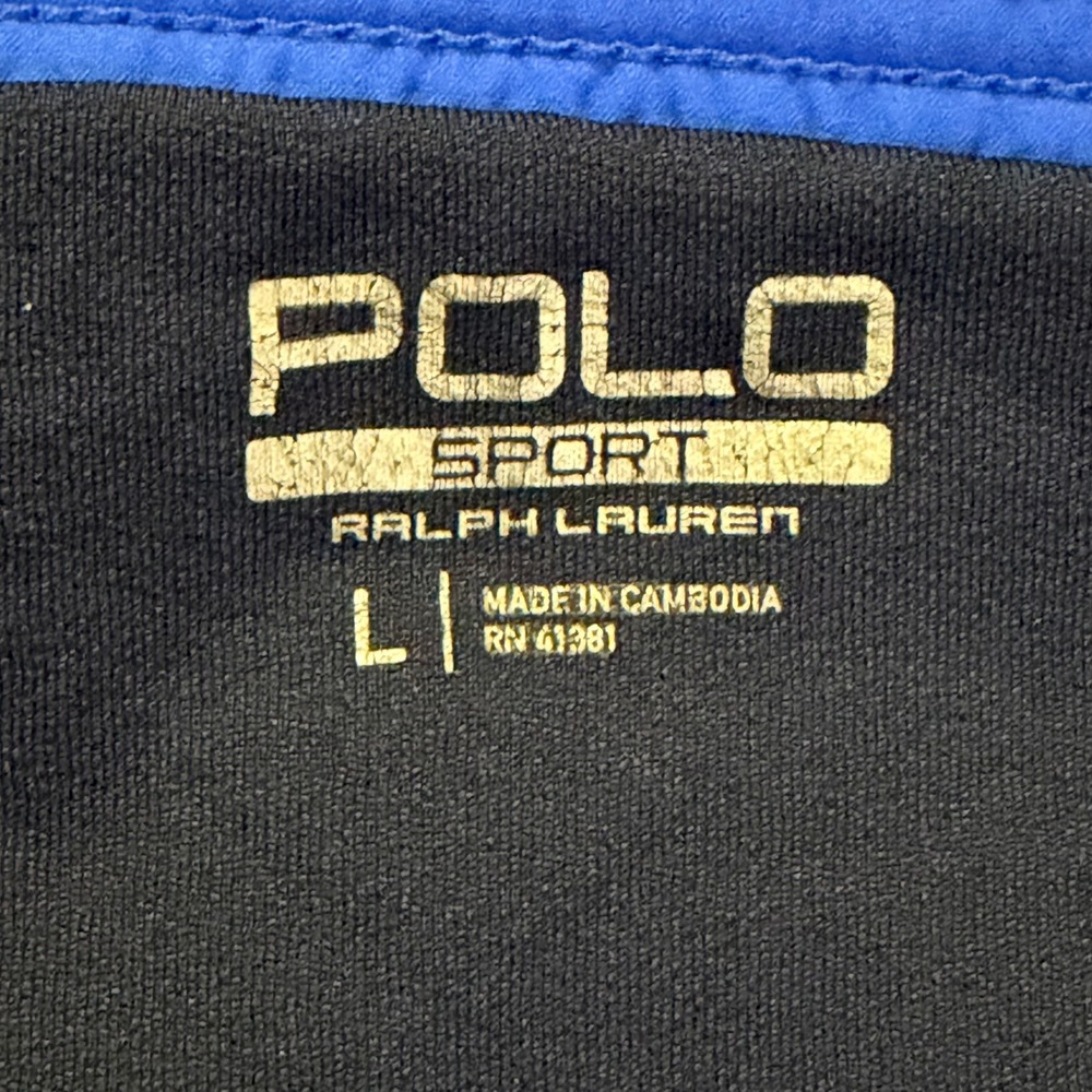 Polo Sport Ralph Lauren Mens Blue Running Shorts Large Zipper Pocket Lined - Picture 3 of 10